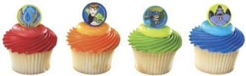 BEN 10 CUPCAKE RINGS - PACK OF 12
