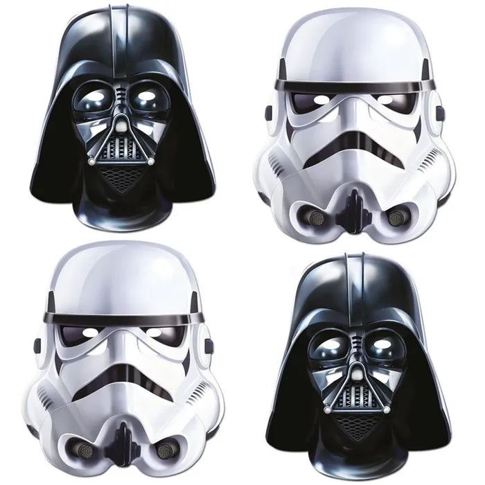 STAR WARS DARTH VADER & STORMTROOPER PAPER MASKS - 8 PACK