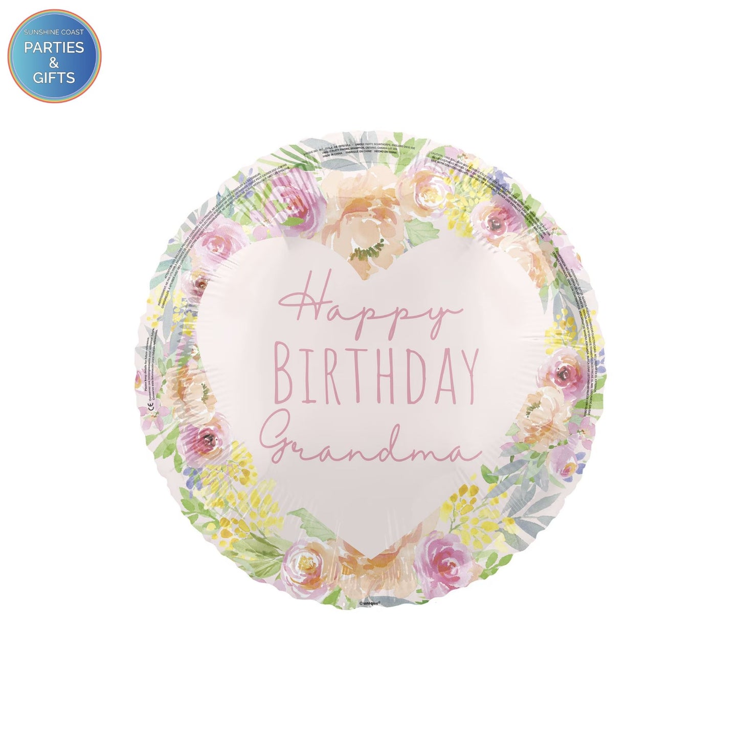 HAPPY BIRTHDAY GRANDMA FOIL BALLOON - 45.7CM