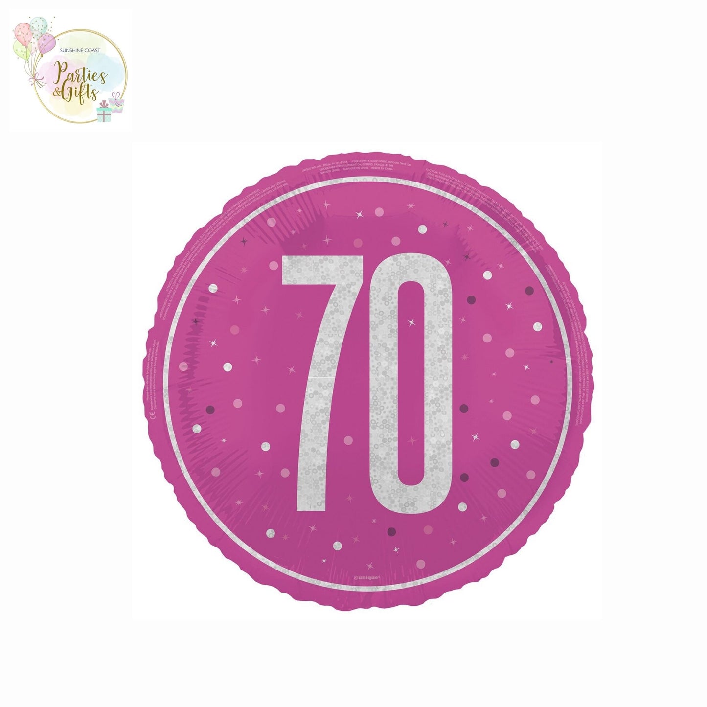 PINK 70TH BIRTHDAY FOIL BALLOON - 45.7CM