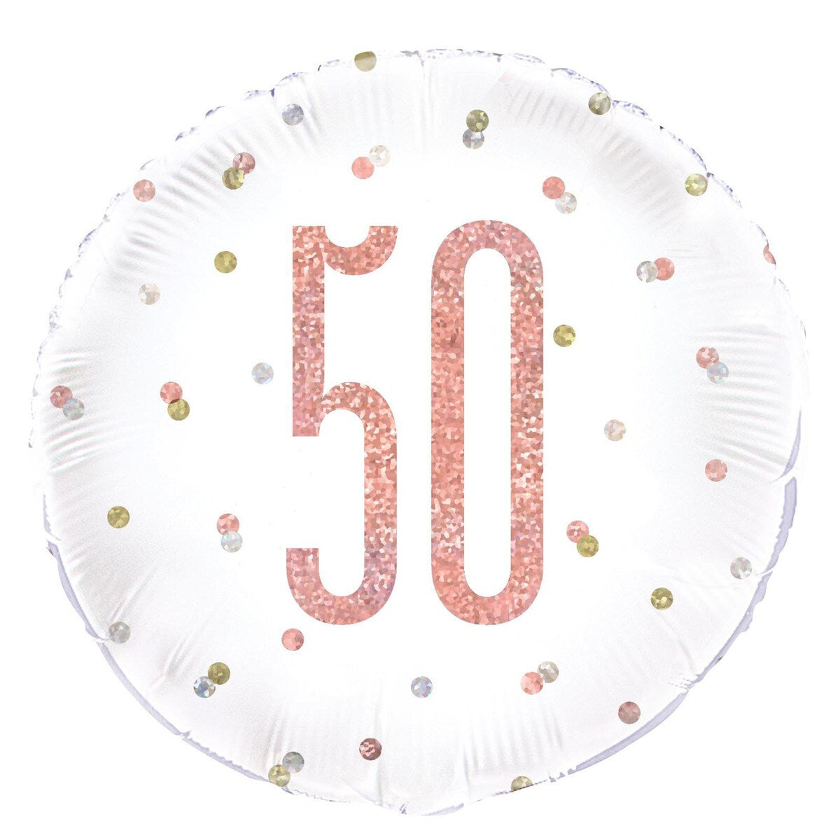 ROSE GOLD 50TH BIRTHDAY FOIL BALLOON - 45.7CM