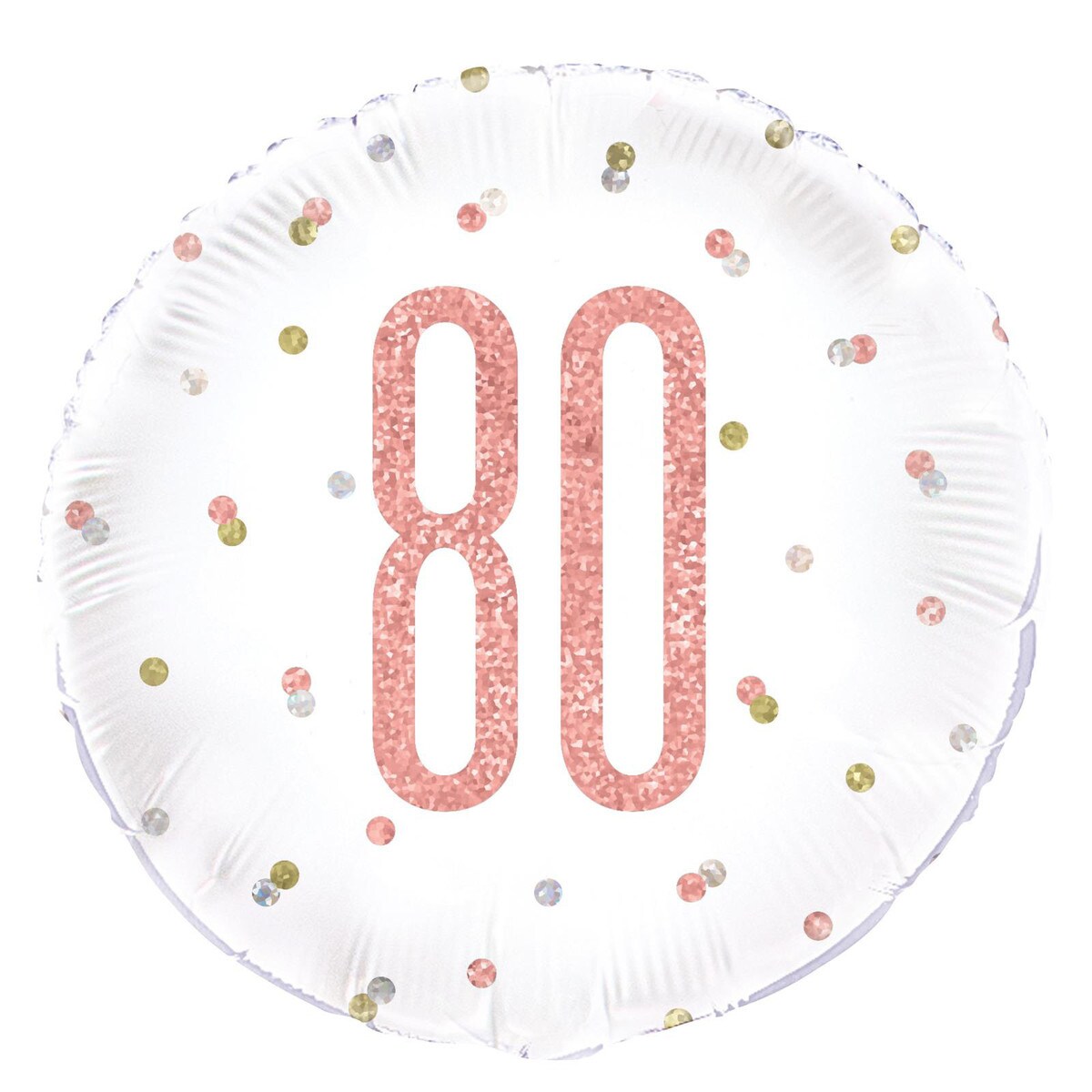 ROSE GOLD 80TH BIRTHDAY FOIL BALLOON - 45.7CM