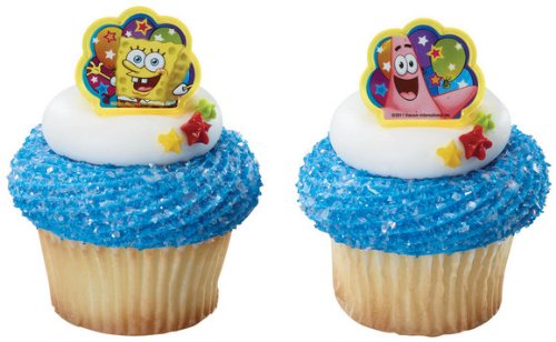SPONGEBOB SQUAREPANTS CUPCAKE RINGS - PACK OF 12