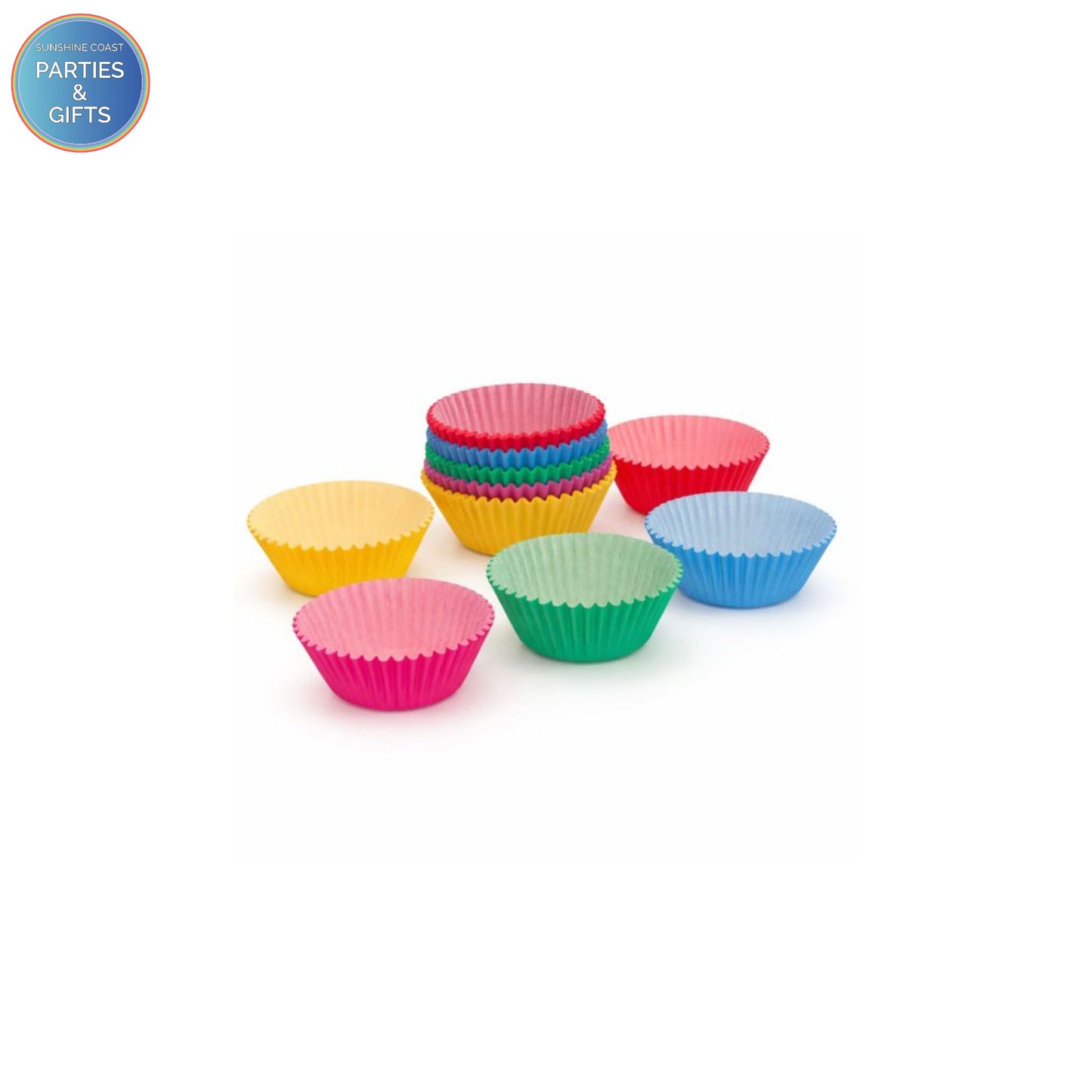 BRIGHT CUPCAKE BAKING CUPS - PACK OF 100
