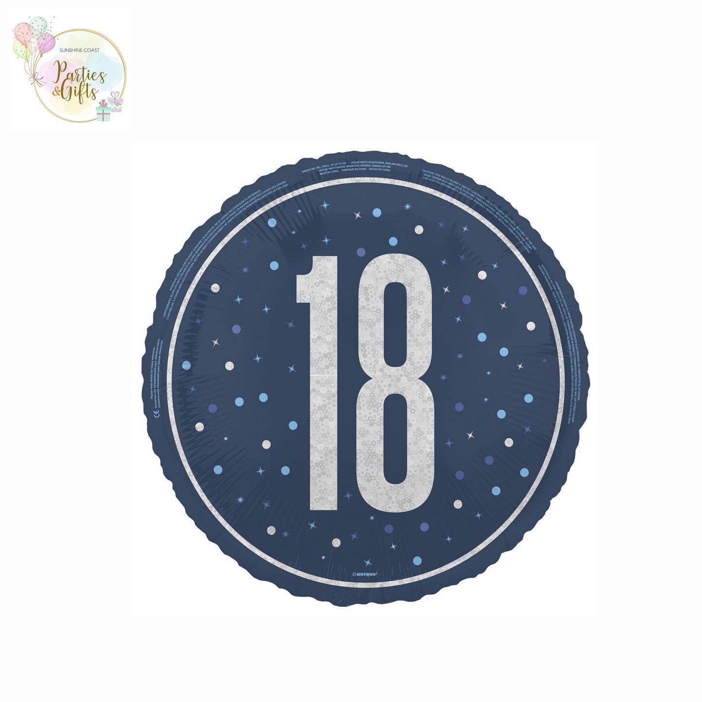 BLUE 18TH BIRTHDAY FOIL BALLOON - 45.7CM
