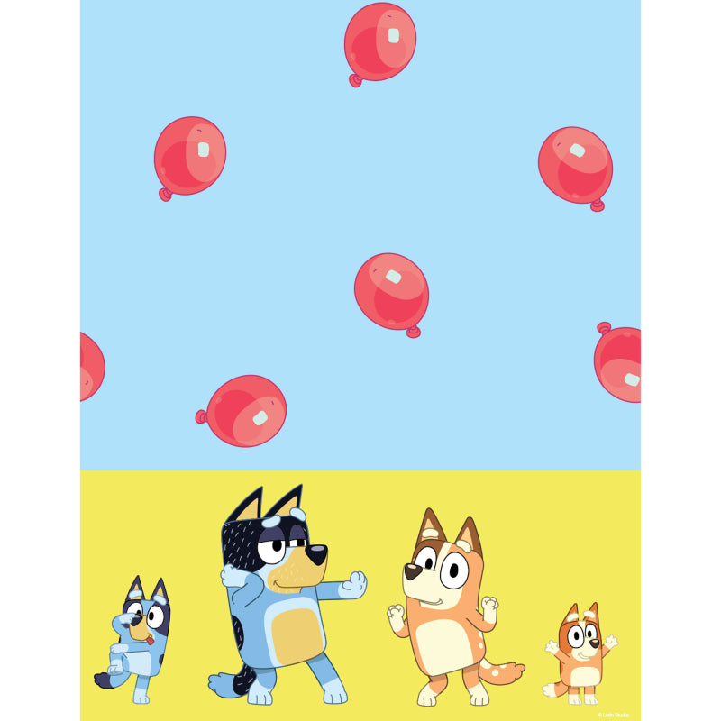 BLUEY PLASTIC TABLECOVER 137CM x 274CM