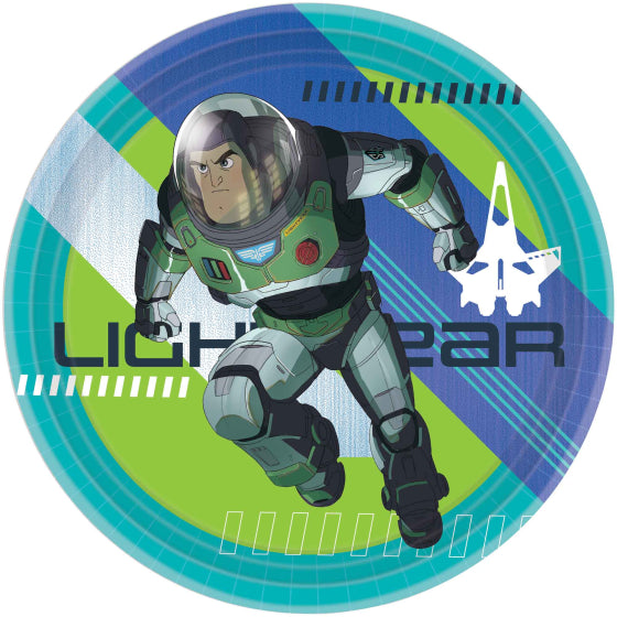 BUZZ LIGHTYEAR PAPER ROUND PLATES 23CM - PACK OF 8