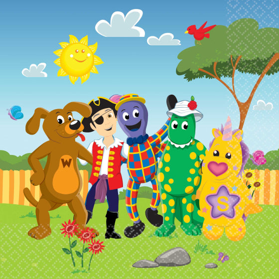 THE WIGGLES LUNCH NAPKINS - PACK OF 16