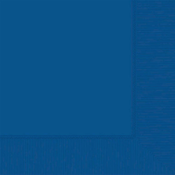 BRIGHT ROYAL BLUE BEVERAGE NAPKINS - PACK OF 40