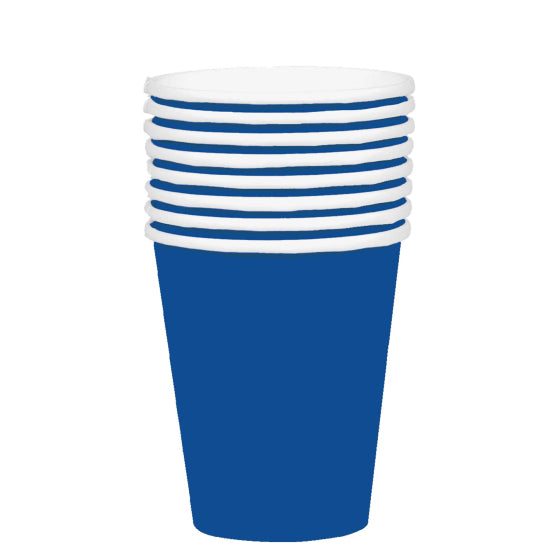 BRIGHT ROYAL BLUE PAPER 354ML CUPS - PACK OF 20