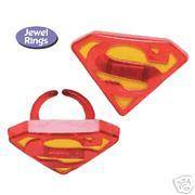 SUPERMAN EMBLEM CUPCAKE RINGS - PACK OF 12