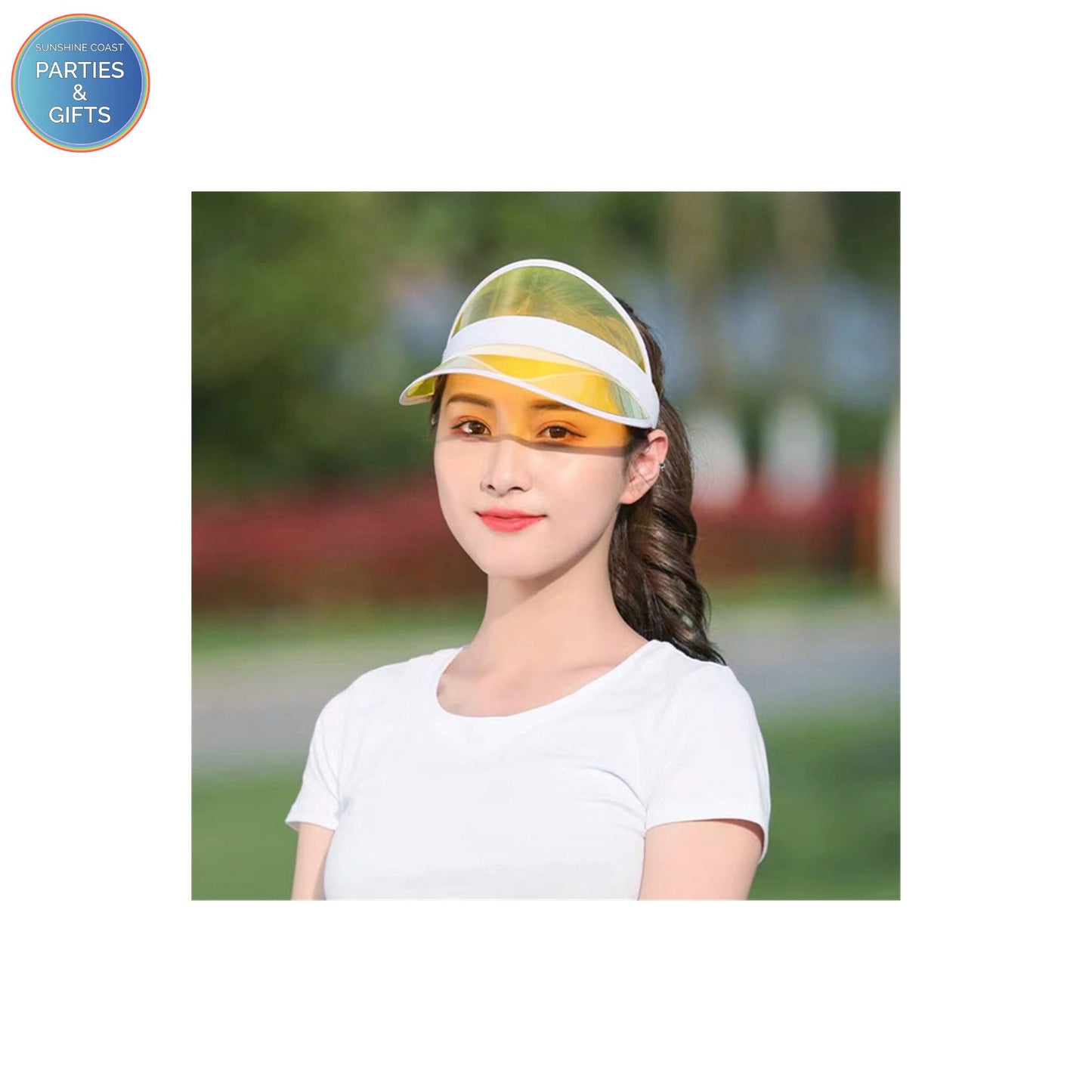 SUN VISOR PARTY HAT - YELLOW