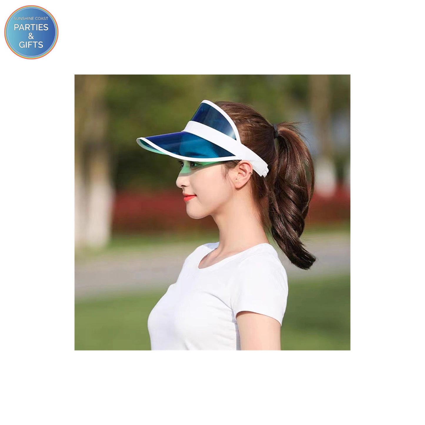 SUN VISOR PARTY HAT - BLUE
