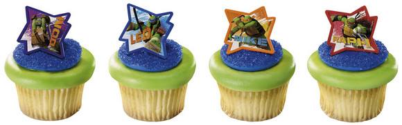 TEENAGE MUTANT NINJA TURTLES CUPCAKE RINGS - PACK OF 12