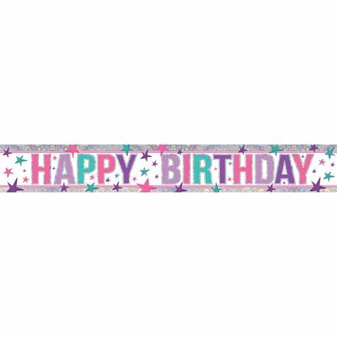 HAPPY BIRTHDAY FOIL BANNER - 2.7M
