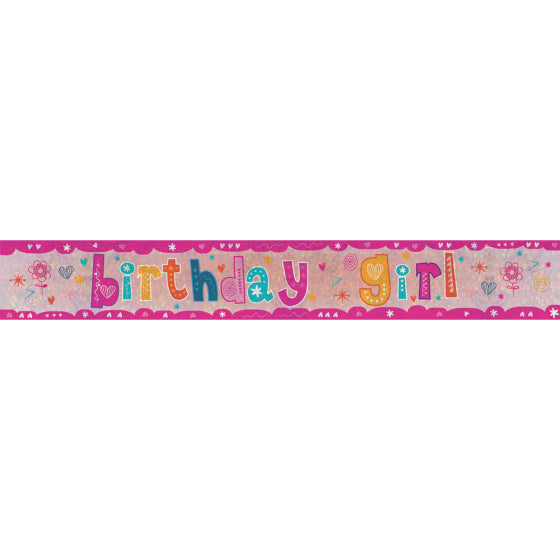 BIRTHDAY GIRL FOIL BANNER - 2.7M