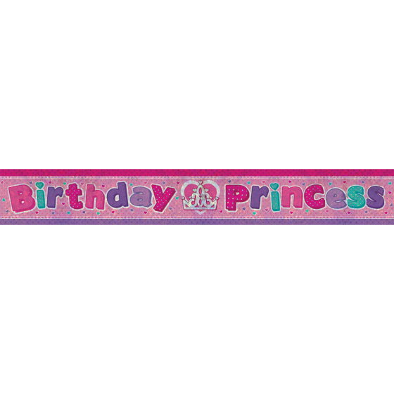 BIRTHDAY PRINCESS FOIL BANNER - 2.7M