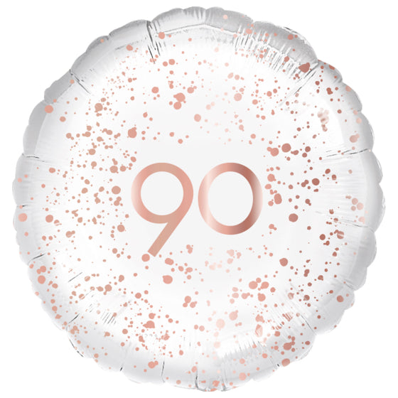 ROSE GOLD 90TH BIRTHDAY FOIL BALLOON - 43CM