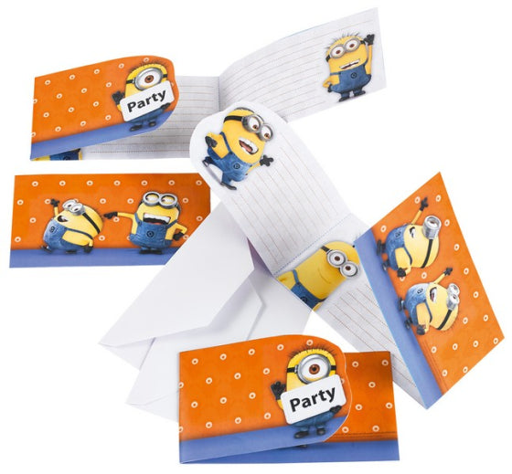 DESPICABLE ME INVITATION SET - PACK OF 6