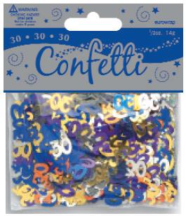 EUROWRAP 30TH COLOUR BIRTHDAY CONFETTI - 14G