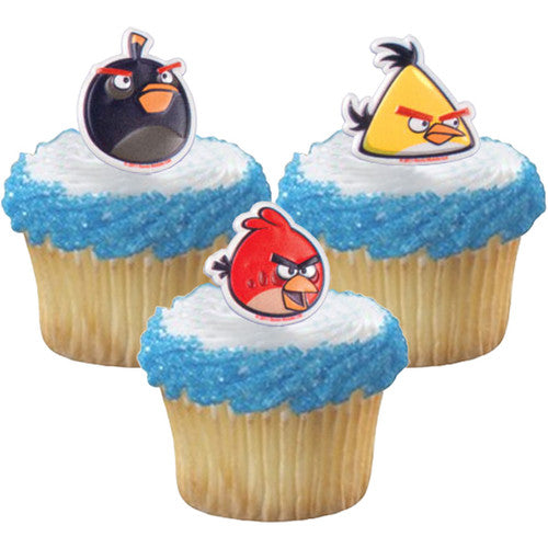 ANGRY BIRDS CUPCAKE RINGS - PACK OF 12