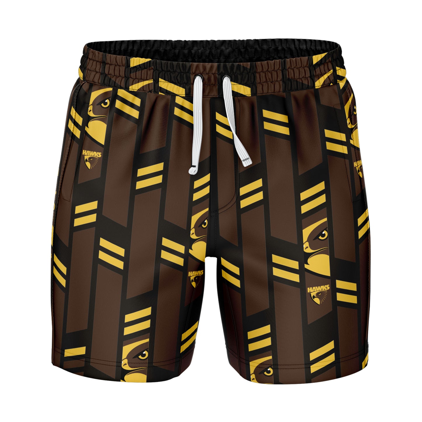 AFL RIVIERA VOLLEY SWIM SHORTS - HAWTHORN HAWKS