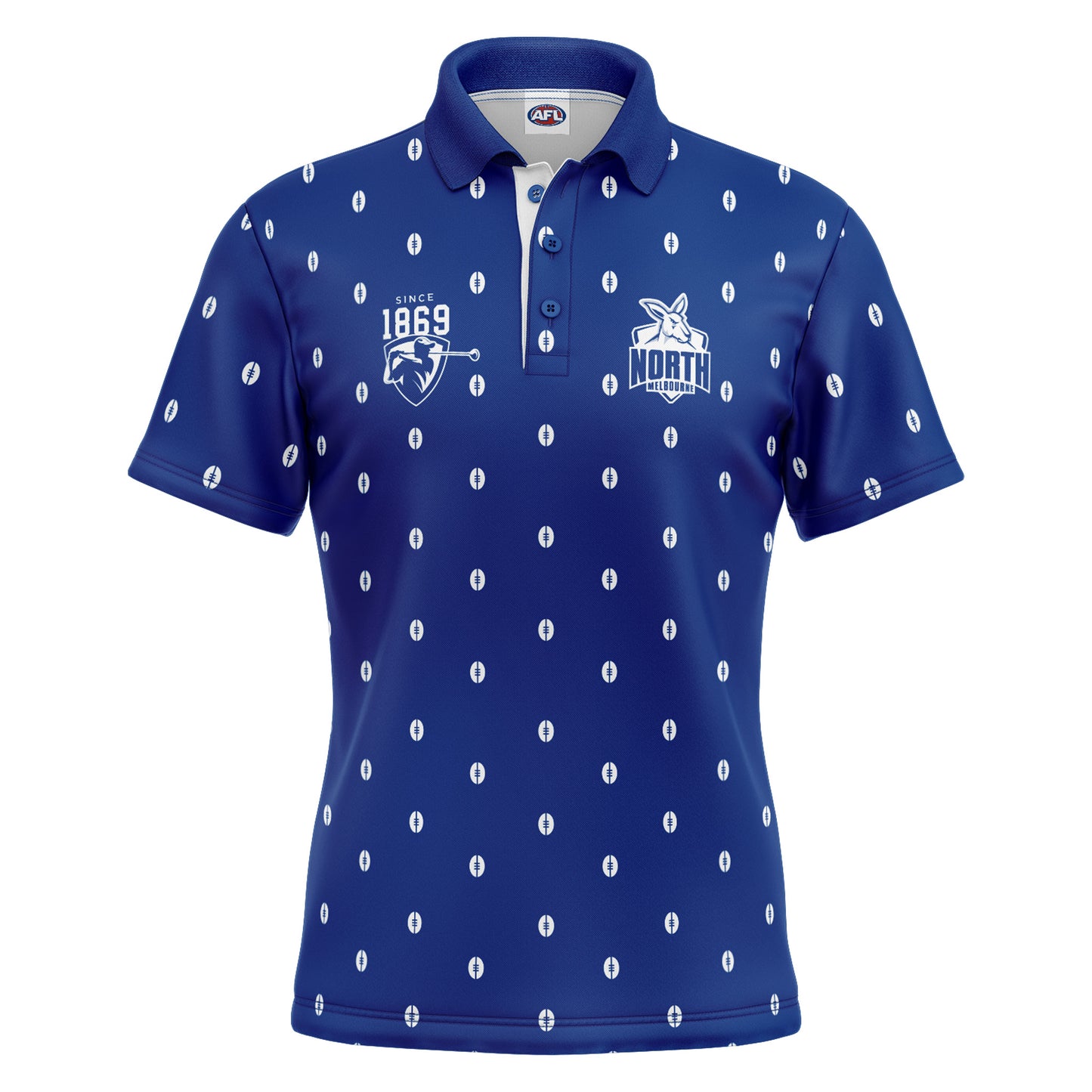 AFL MULLIGAN GOLF POLO SHIRT - NORTH MELBOURNE KANGAROOS