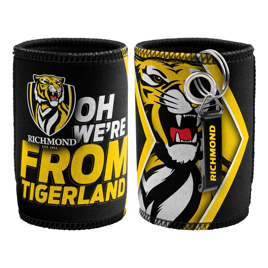 AFL RICHMOND TIGERS CAN COOLER WITH BOTTLE OPENER