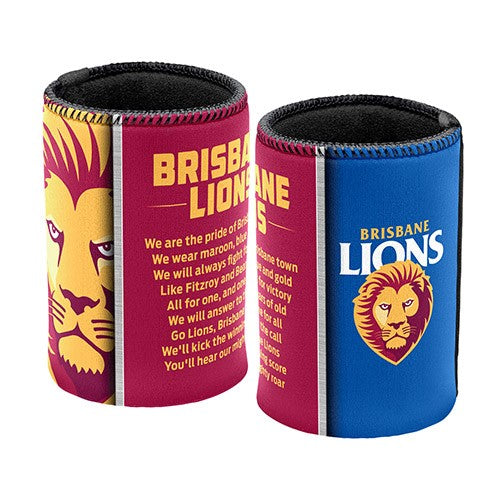 AFL BRISBANE LIONS TEAM SONG CAN COOLER