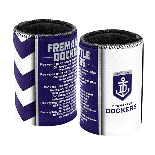 AFL FREMANTLE DOCKERS TEAM SONG CAN COOLER