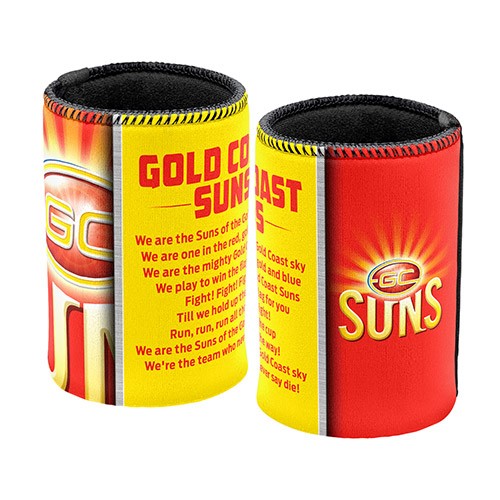 AFL GOLD COAST SUNS TEAM SONG CAN COOLER