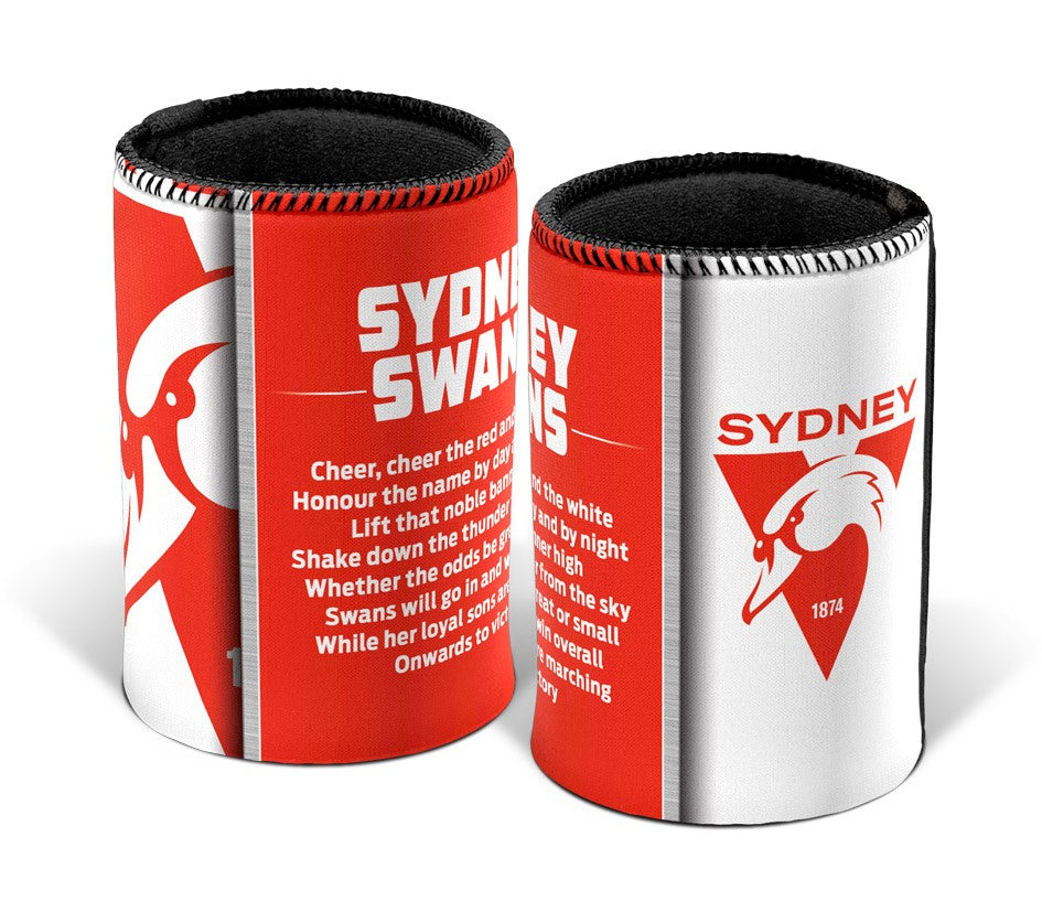 AFL SYDNEY SWANS TEAM SONG CAN COOLER