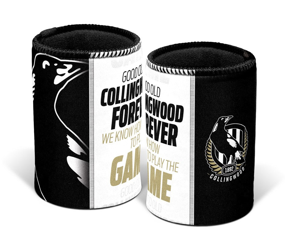 AFL COLLINGWOOD MAGPIES TEAM SONG CAN COOLER