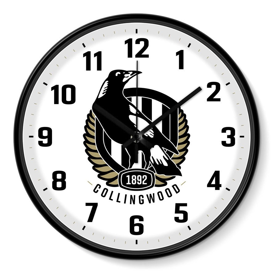 AFL WALL CLOCK - COLLINGWOOD MAGPIES