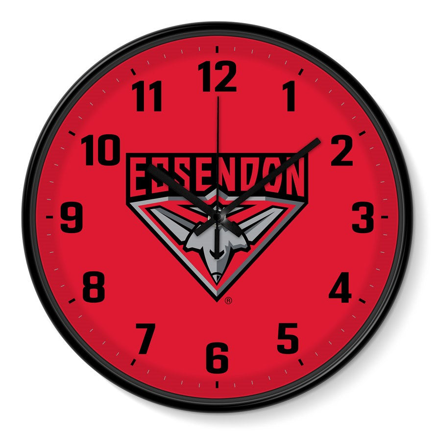 AFL WALL CLOCK - ESSENDON BOMBERS