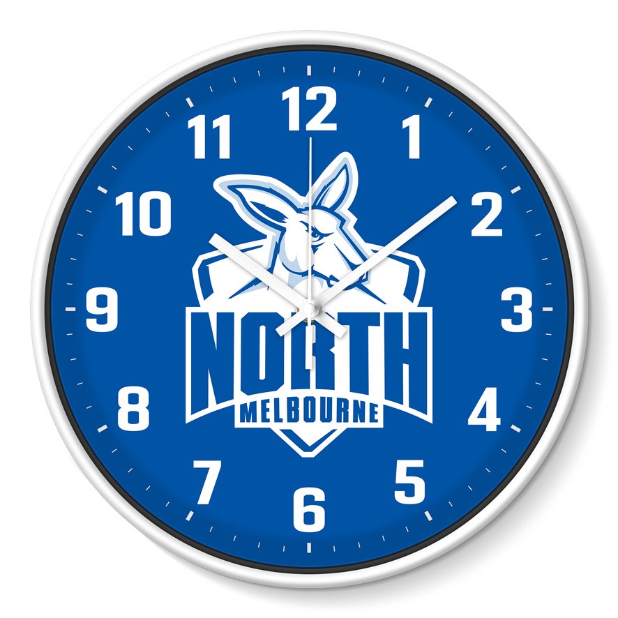 AFL WALL CLOCK - NORTH MELBOURNE KANGAROOS