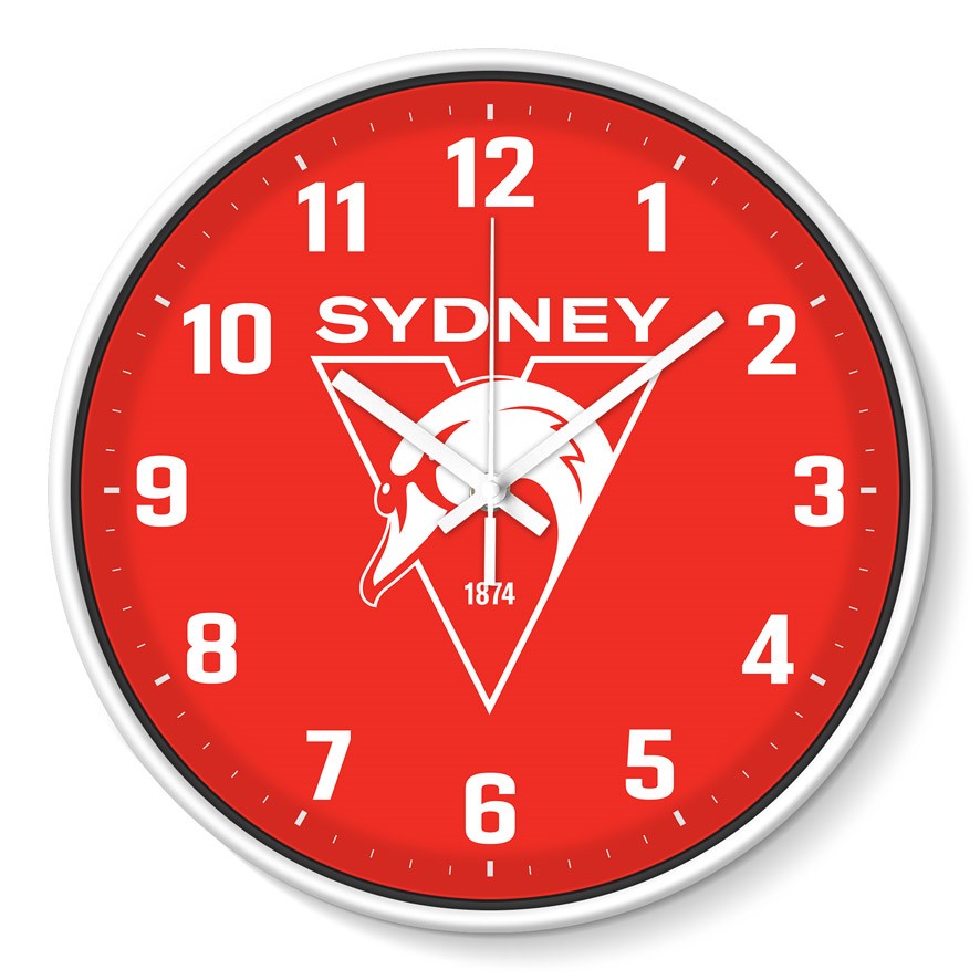 AFL WALL CLOCK - SYDNEY SWANS