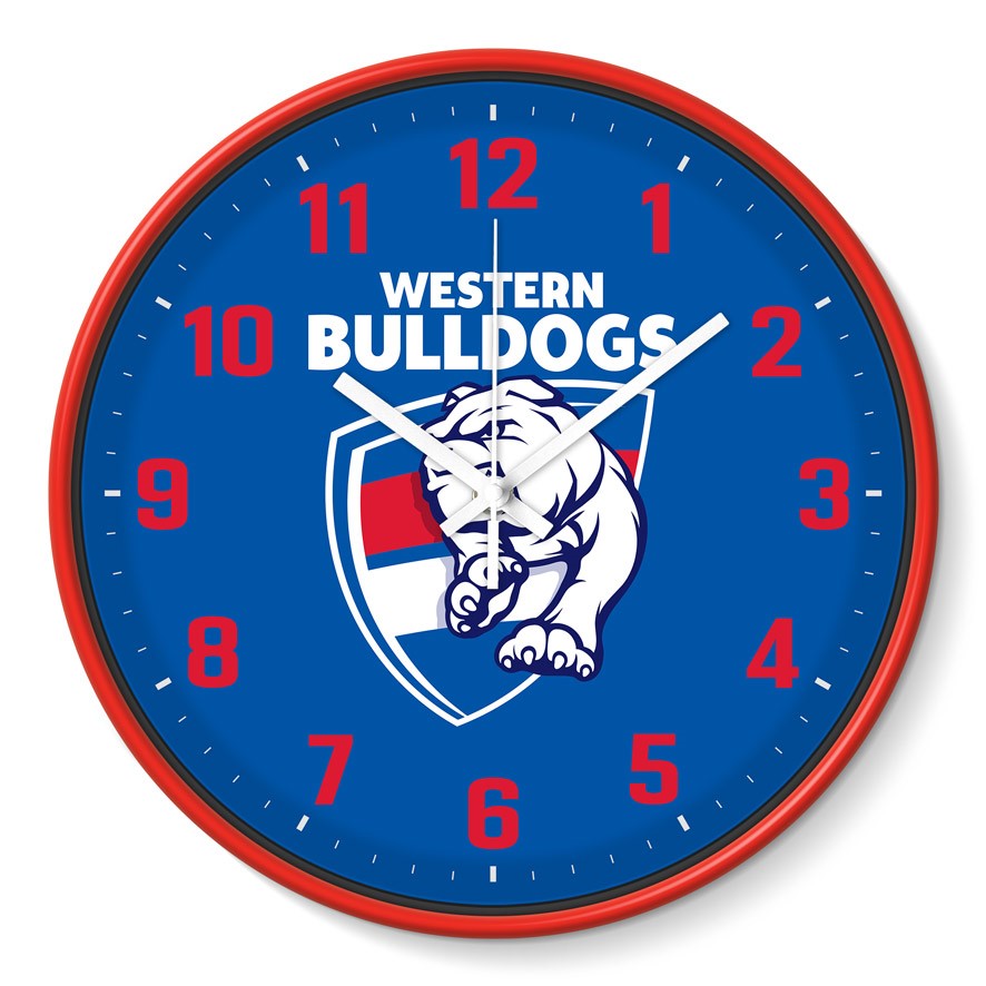 AFL WALL CLOCK - WESTERN BULLDOGS