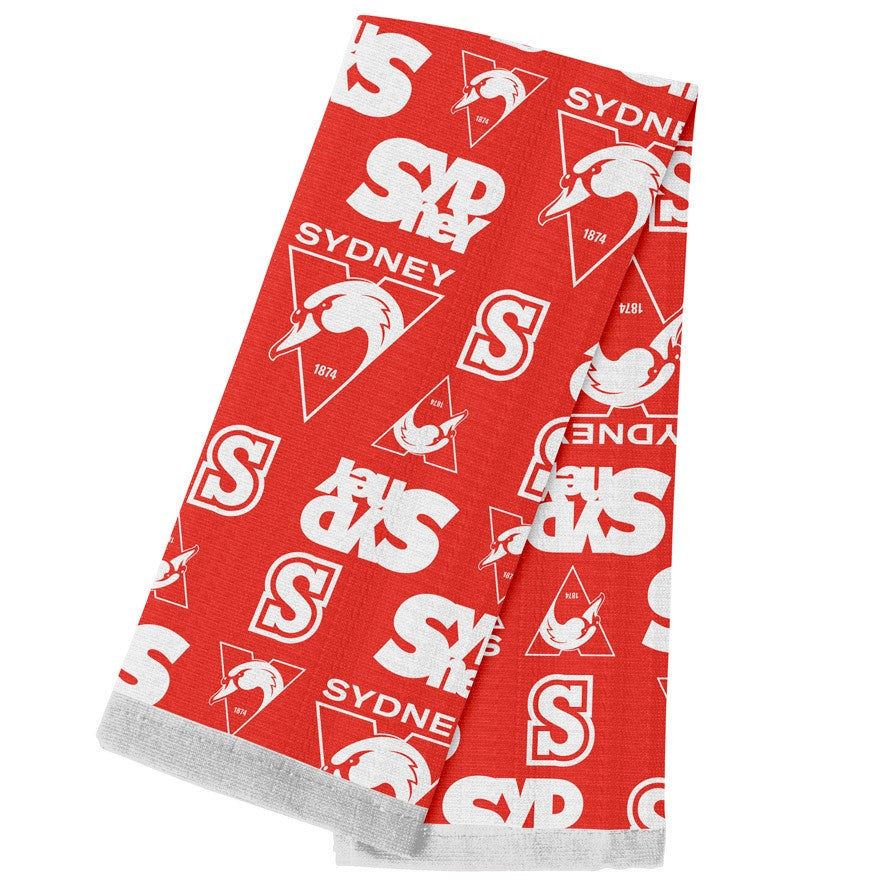 AFL SYDNEY SWANS TEA TOWEL