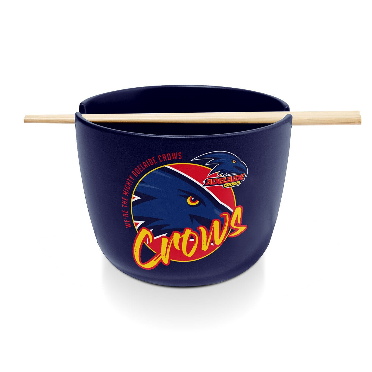 AFL CERAMIC NOODLE BOWL WITH CHOPSTICKS - ADELAIDE CROWS