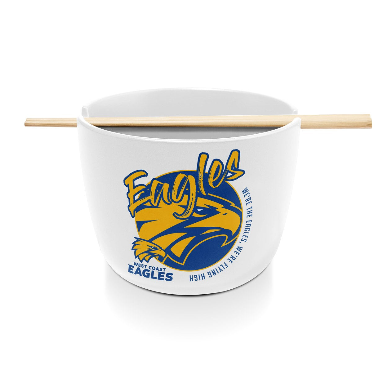AFL CERAMIC NOODLE BOWL WITH CHOPSTICKS - WEST COAST EAGLES