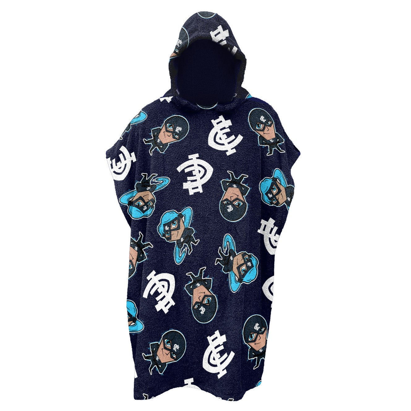 AFL YOUTH HOODED BEACH TOWEL - CARLTON BLUES