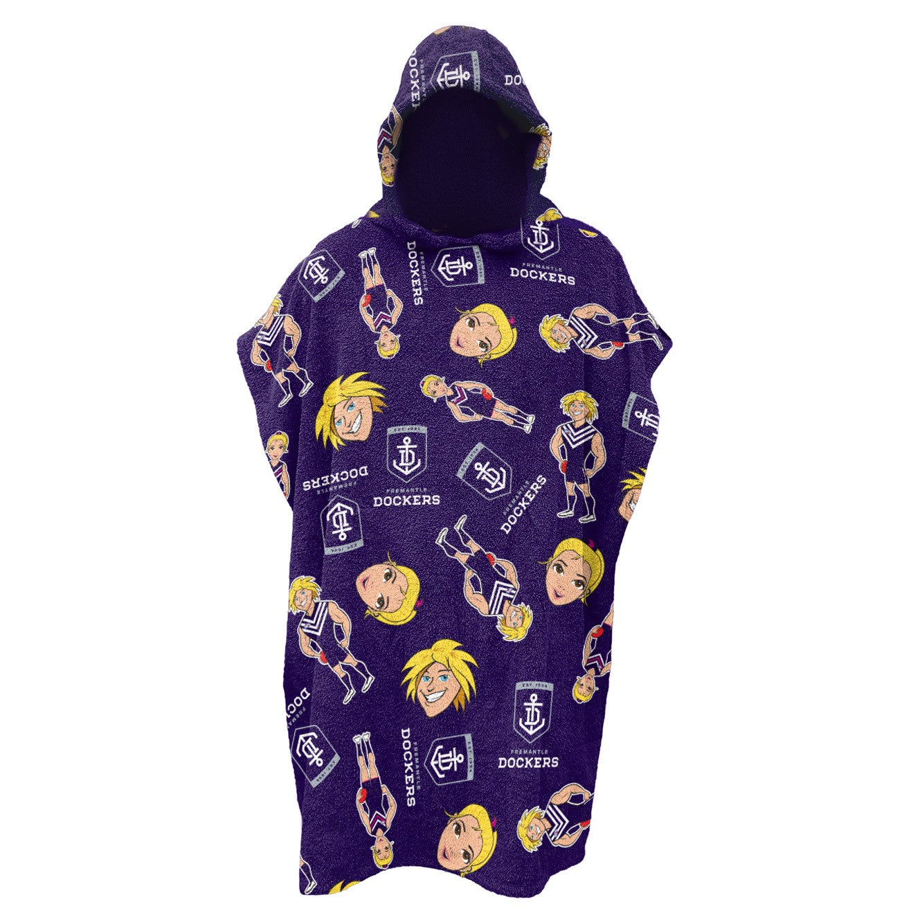 AFL YOUTH HOODED BEACH TOWEL - FREMANTLE DOCKERS