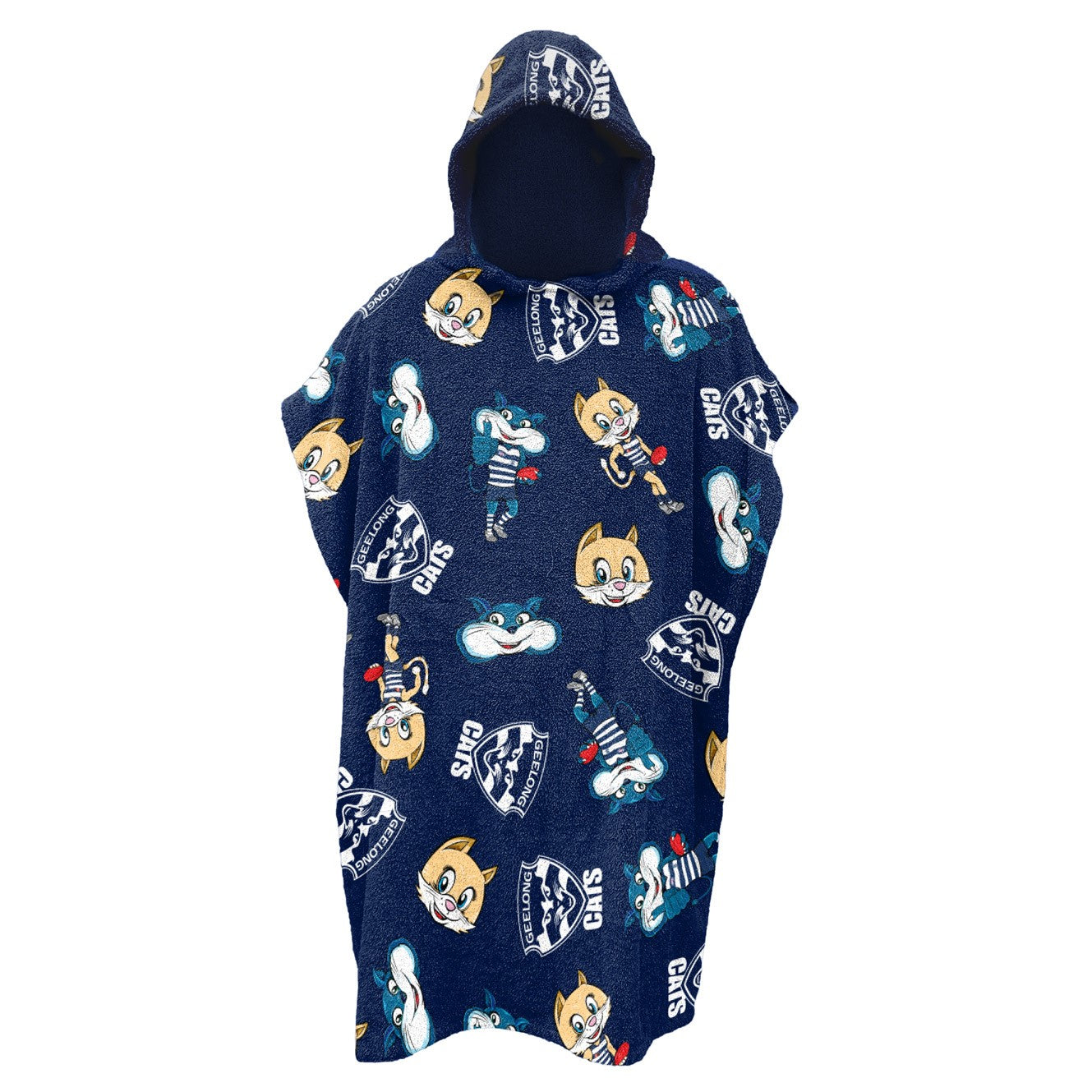 AFL YOUTH HOODED BEACH TOWEL - GEELONG CATS