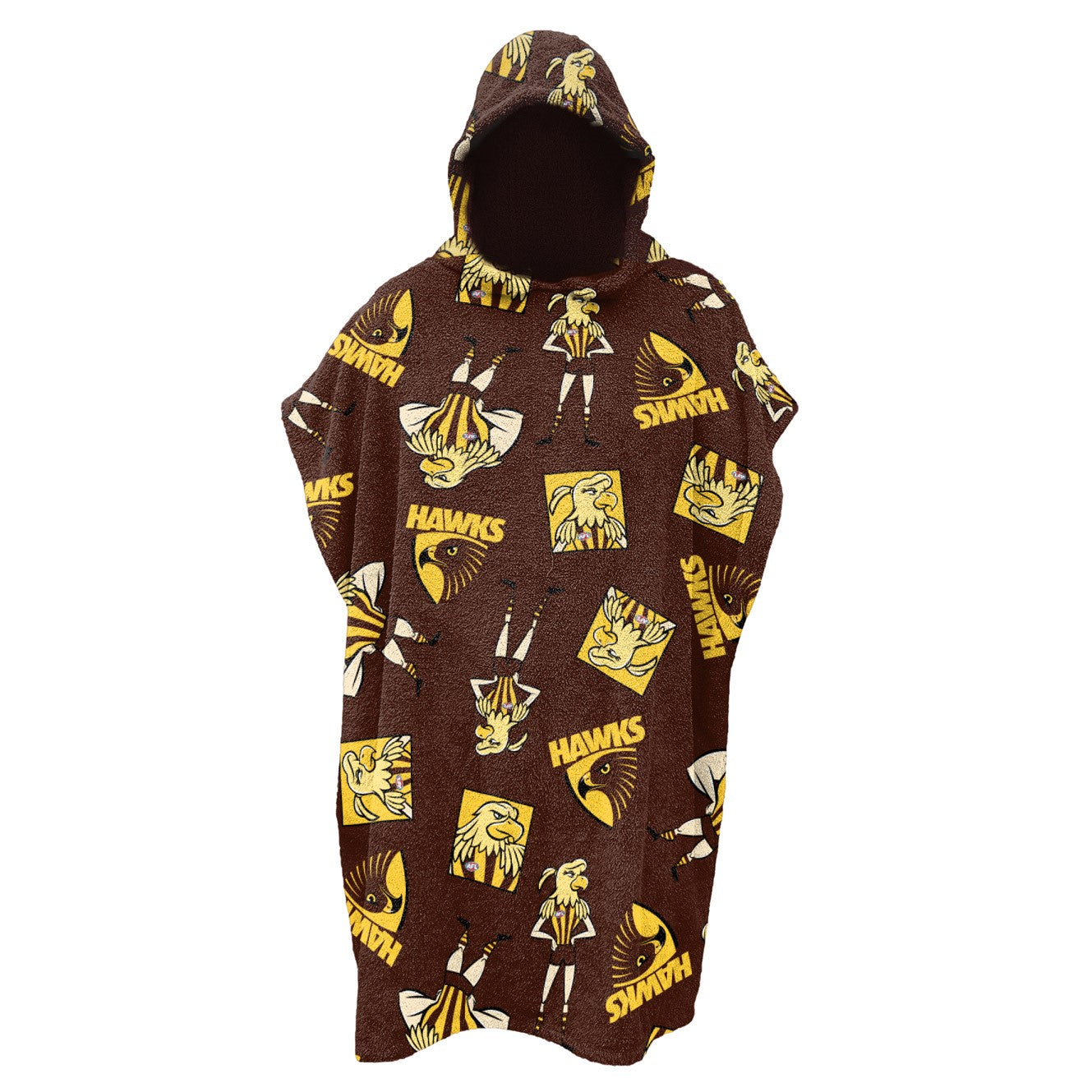 AFL YOUTH HOODED BEACH TOWEL - HAWTHORN HAWKS