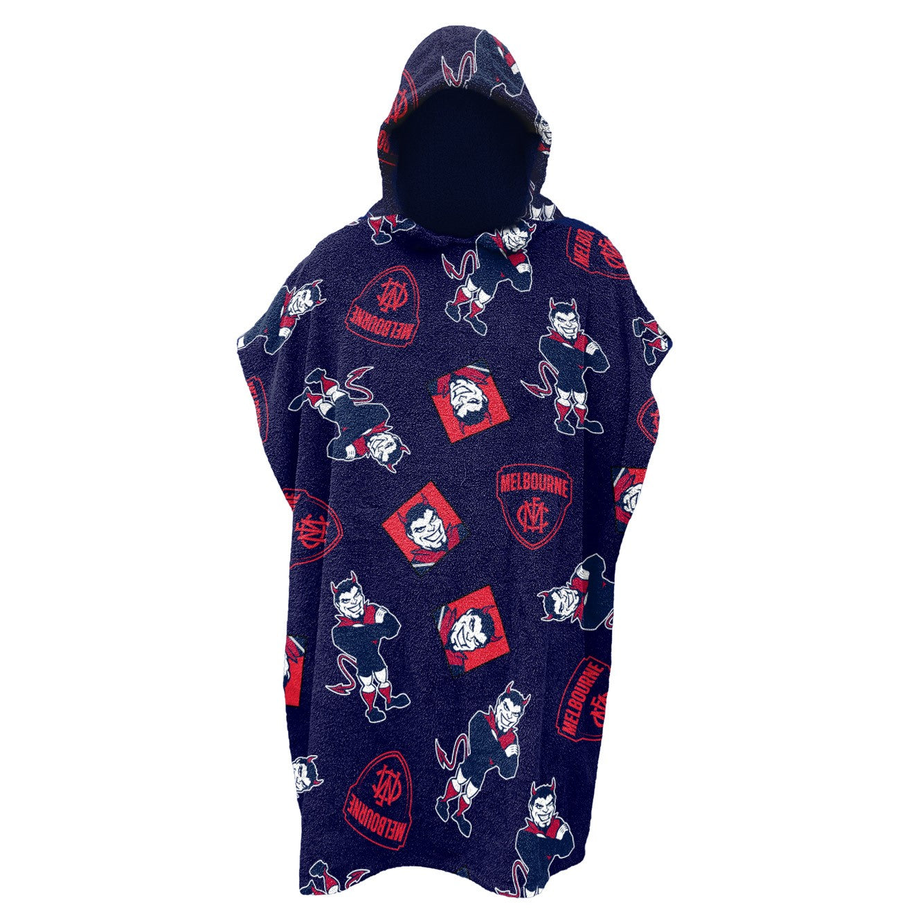 AFL YOUTH HOODED BEACH TOWEL - MELBOURNE DEMONS