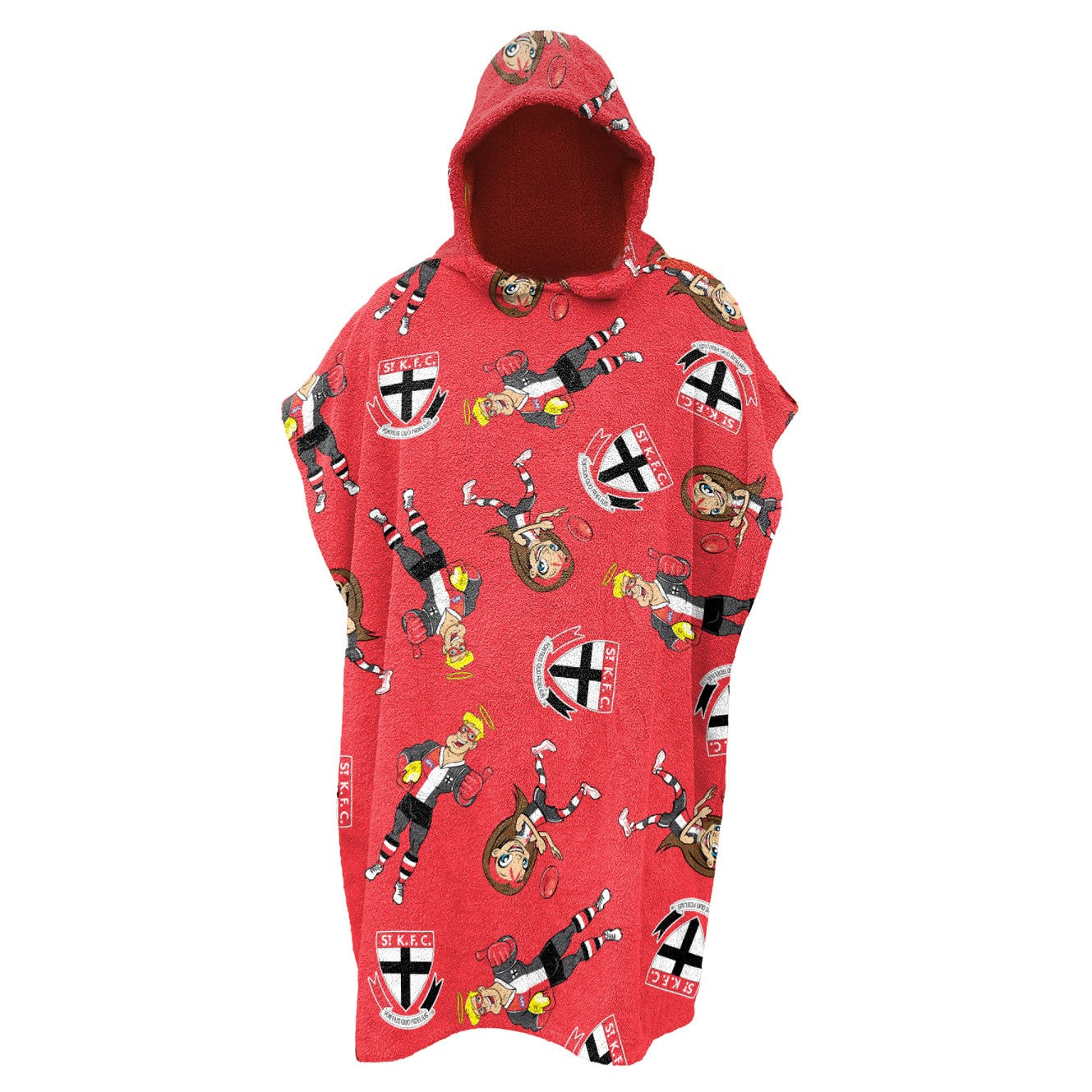 AFL YOUTH HOODED BEACH TOWEL - ST KILDA SAINTS