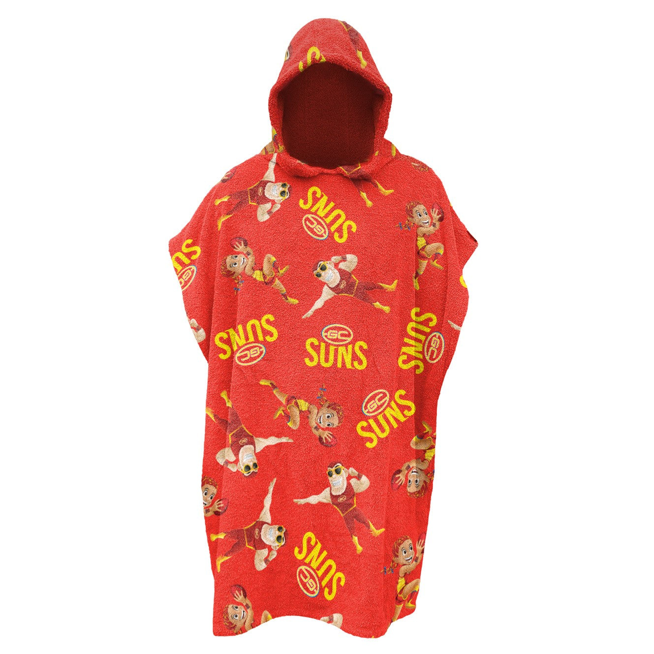 AFL YOUTH HOODED BEACH TOWEL - GOLD COAST SUNS