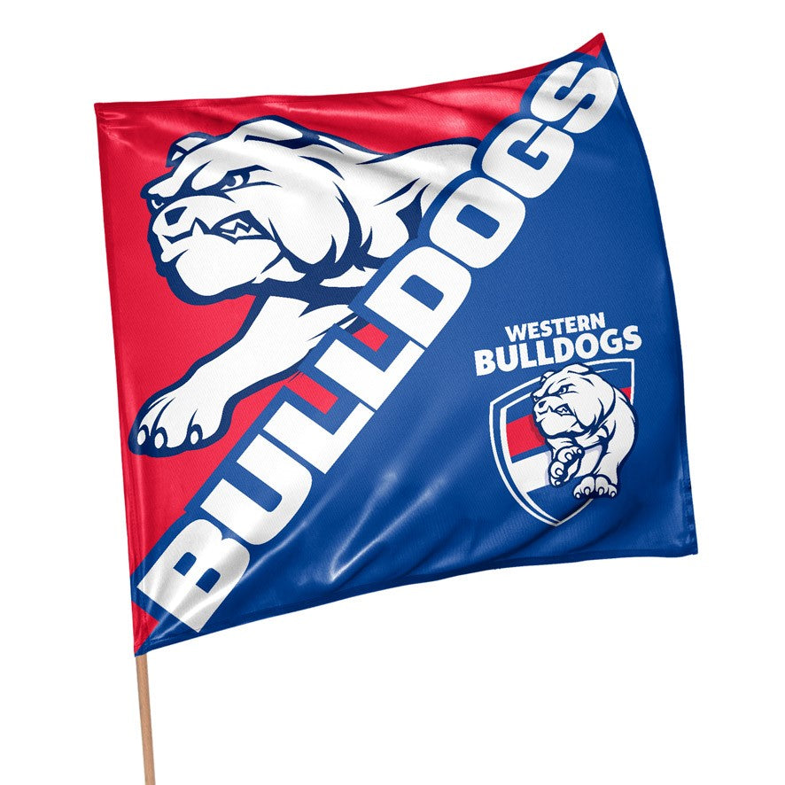 AFL SUPPORTER 70CM FLAG - WESTERN BULLDOGS