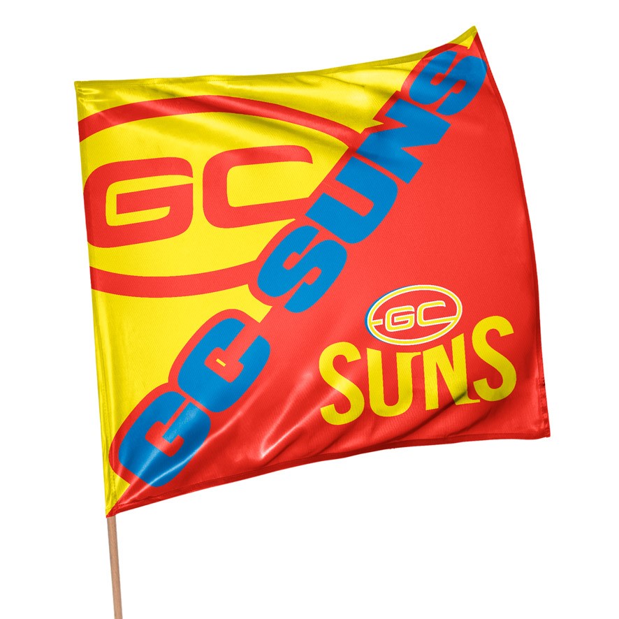 AFL SUPPORTER 70CM FLAG - GOLD COAST SUNS